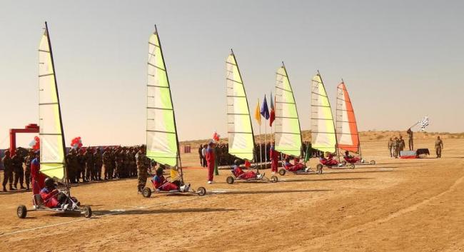 Army conducting land yachting expedition in Rann of Kutch