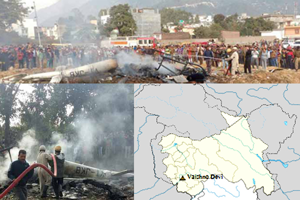 Seven killed as chopper carrying pilgrims to Vaishno Devi crashes in Jamm and Kashmir
