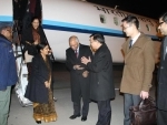 Sushma Swaraj reaches China