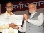 PM presents 50th Jnanpeeth Award to Bhalchandra Nemade
