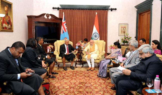 PM Modi meets Fiji PM, other leaders