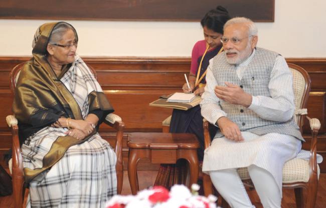 Sheikh Hasina meets PM Modi in New Delhi 