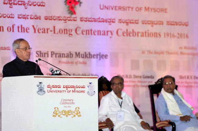 President urges University of Mysore to spearhead an innovation movement in the region 