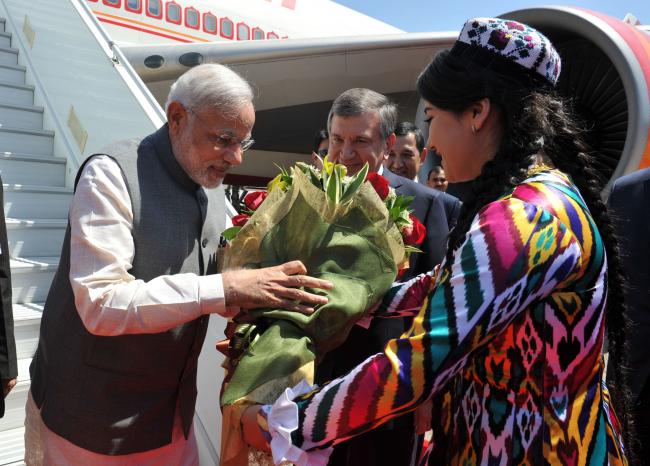 PM Modi lands in Uzbekistan, commences five nation tour of Central Asia,Russia 
