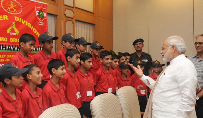 PM meets students from Jammu and Kashmir