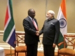 South Africa's Deputy President Cyril Ramaphosa meets Narendra Modi