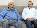 Former J&K Governor S.K. Sinha meets Dr Jitendra Singh 