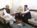 Assam Chief Minister Sarbananda Sonowal meets Rajnath Singh