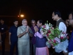 Narendra Modi reaches Gujarat