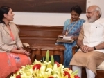 Priti Patel calls on PM Modi