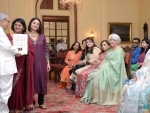 Prez Mukherjee receives book from women