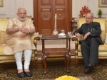 Narendra Modi meets President, briefs him on recent developments
