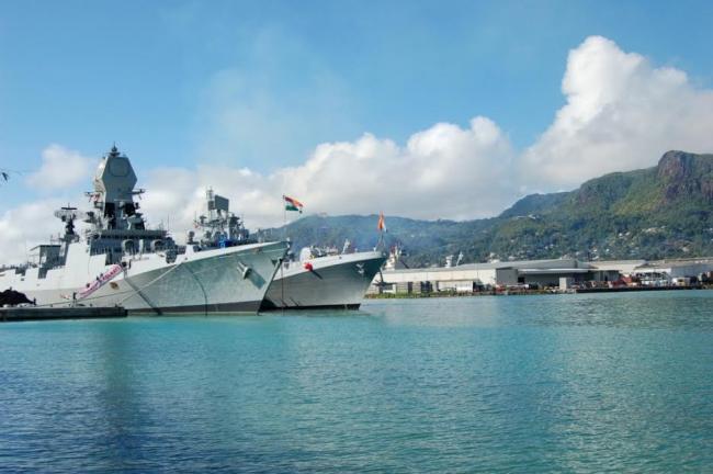 Indian naval ships on goodwill mission to Seychelles 