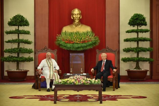 Narendra Modi meets Nguyen Phu Trong