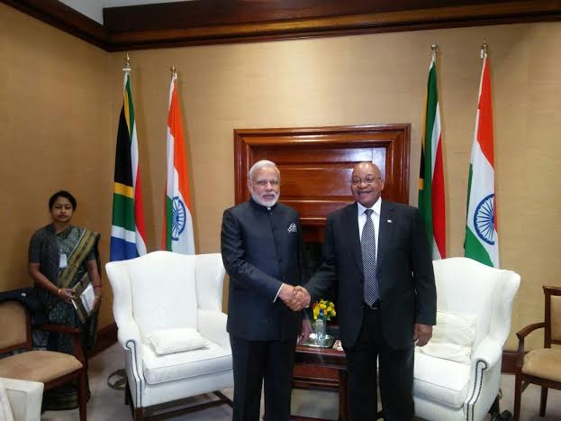 Modi visits South Africa,holds talks with Zuma