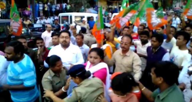 BJP workers-police clash in Kolkata, several injured