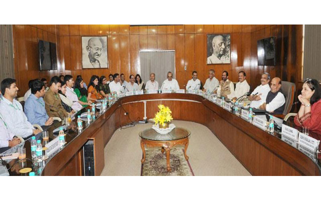 Group of IAS Officers of 2014 batch interact with 11 Union Ministers led by Rajnath Singh 