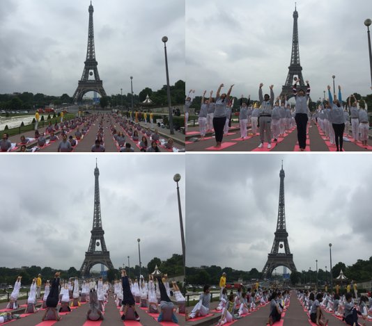 Second International Day of Yoga observed in Paris