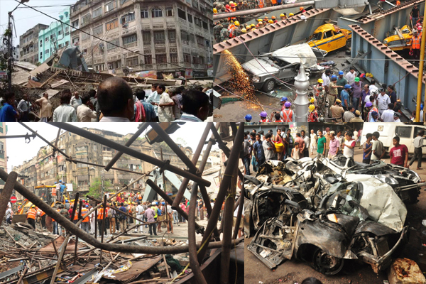 Kolkata flyover tragedy: Three arrested 