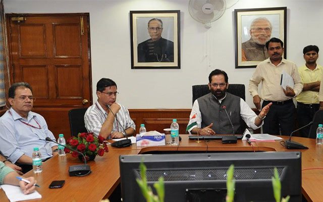 Mukhtar Abbas Naqvi unveils Ministry of Minority Affairs websites