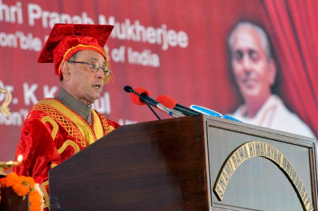 President of India attends first convocation of Swami Rama Himalayan University 