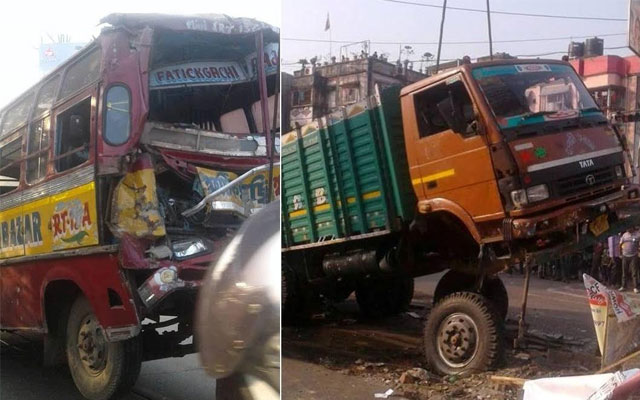 West Bengal: 15 hurt in Howrah bus-truck collision