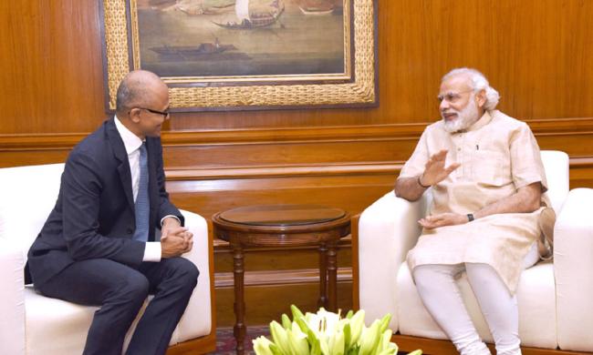 Satya Nadella meet Prime Minister Narendra Modi