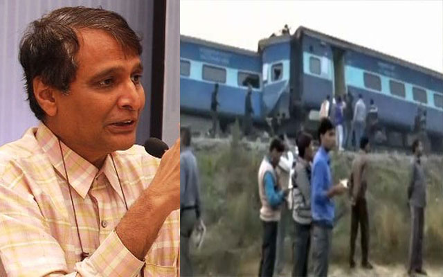 Suresh Prabhu visits train mishap site