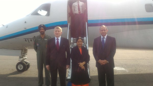 Sushma Swaraj ends Russia visit, departs for New Delhi