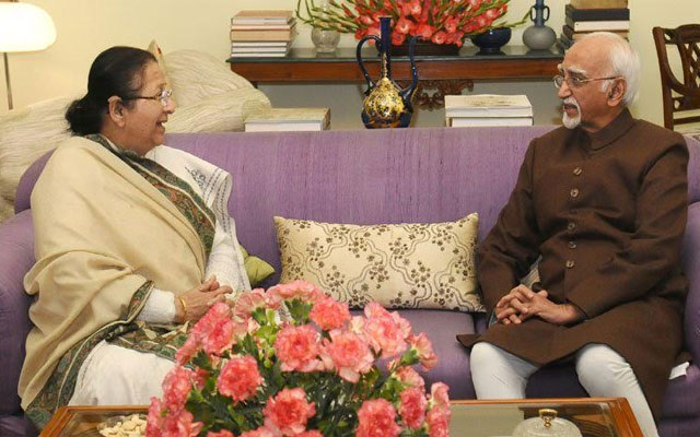 Lok Sabha Speaker Sumitra Mahajan meets Vice President