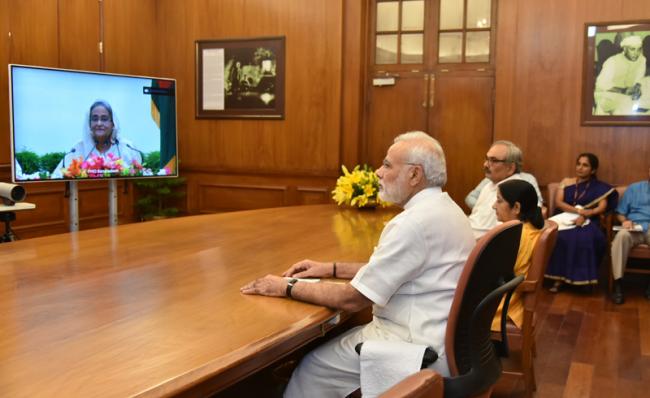 Modi,Hasina jointly inaugurate Petrapole checkpost through video conference