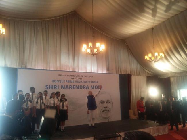 Narendra Modi interacts with Indian community in Tanzania
