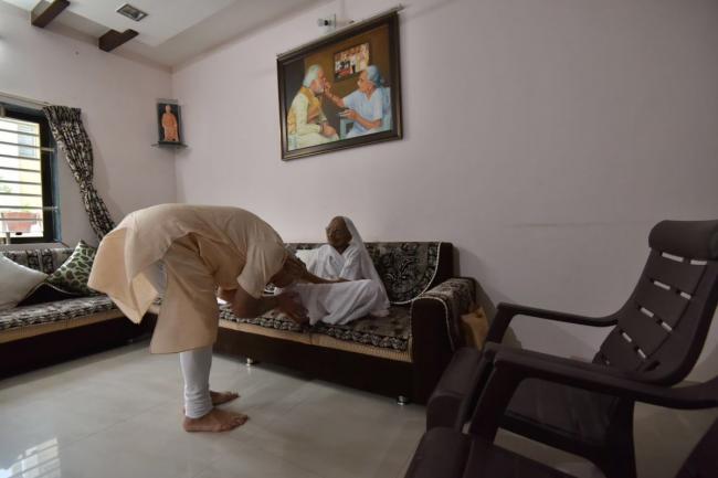Narendra Modi turns 66, meets mother