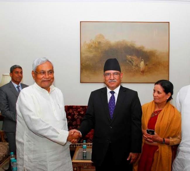 Bihar CM Nitish Kumar calls on Nepal PM, discuss flood problems