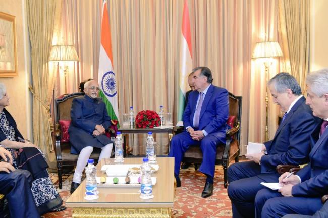 M Hamid Ansari meets Tajikistan President