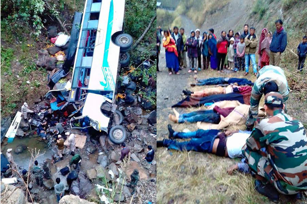 Manipur : Ten killed, 24 injured as tourist bus falls into stream