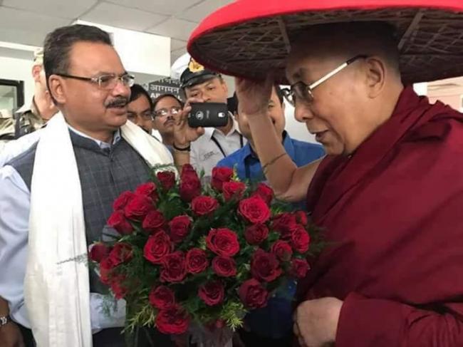 Dalai Lama arrives in Guwahati for his 12-day north-east India visit