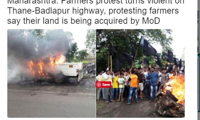 Farmers clash with cops near Thane over defence land