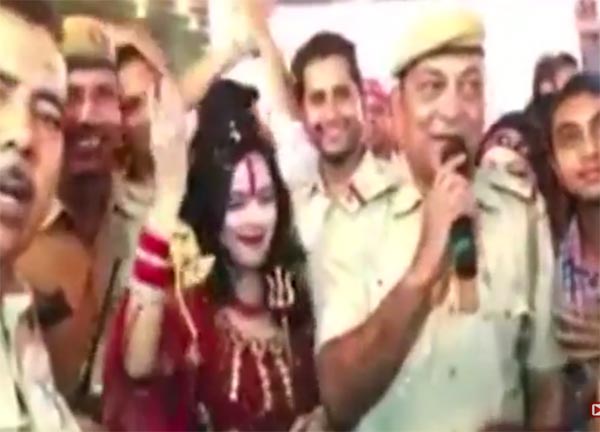 Radhe Maa receives grand welcome in police station in New Delhi, draws controversy