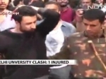 Rival student groups clash outside Delhi's Ramjas college over Umar Khalid seminar