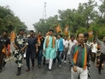 Tripura BJP protests against alleged murder of party worker