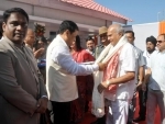 Sonowal bids farewell to Governor Banwarilal Purohit
