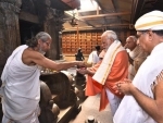 PM Modi offers prayers at Shri Manjunatha Swamy Temple in Karnataka's Dharmasthala