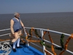 PM Modi inaugurates Phase 1 of RO RO Ferry Service between Ghogha and Dahej