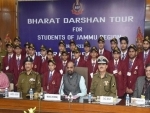 40 school children from Jammu region call on MoS (Home) Hansraj Gangaram Ahir