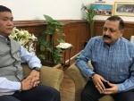 Arunachal Chief Minister Pema Khandu and Union Minister Dr Jitendra Singh discuss state-related issues