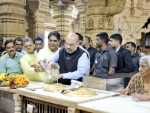 BJP President Amit Shah visits Somnath Temple during his Gujarat campaign 