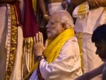 Narendra Modi offers prayers at Sri Venkateswara Swamy Temple