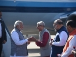 PM Modi in Gujarat with Amit Shah for swearing-in of Rupani and ministers