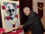 President pays floral tributes to Dr. Zakir Hussain on his birth anniversary 